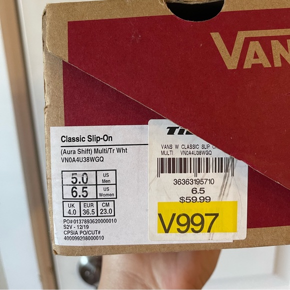 Aura Classic Slip On Vans NWB - Picture 3 of 5